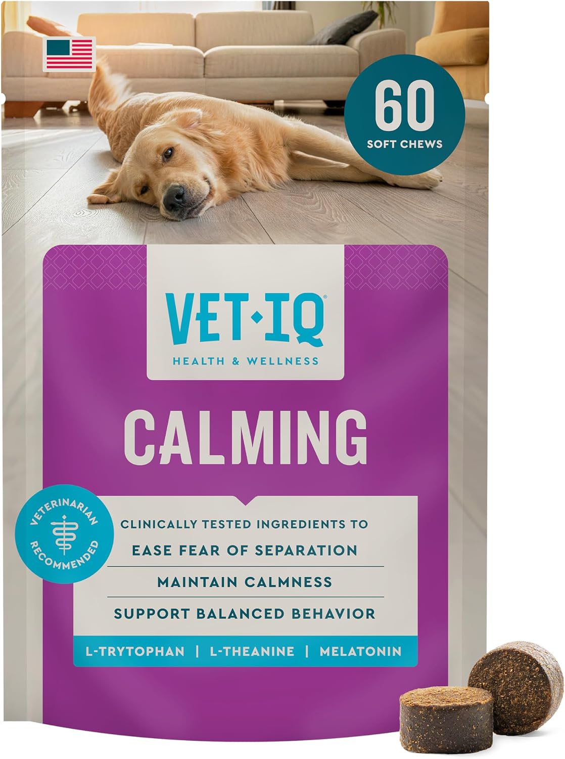 Calming Support Chews for Dogs, Anxiety Relief, 120Ct