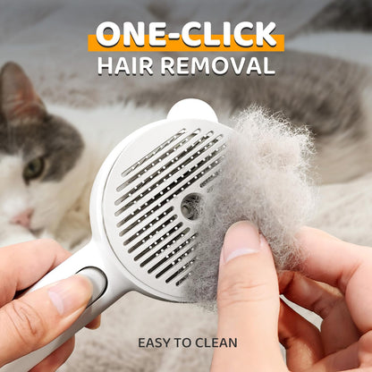 3-in-1 Cat Steam Brush – Self-Cleaning Spray Pet Comb for Shedding, Hair Removal & Grooming Long or Short Hair Cats and Dogs