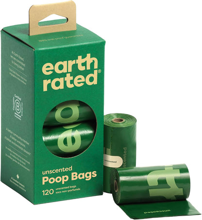 Poop Bags for Dogs Guaranteed Leak Proof and Extra Thick Waste Bag Refill Rolls, Unscented, 120 Bags