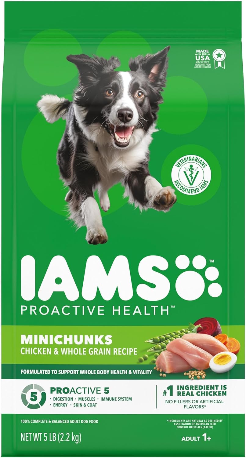 IAMS Proactive Health Adult Minichunks Dry Dog Food Chicken & Whole Grain Recipe