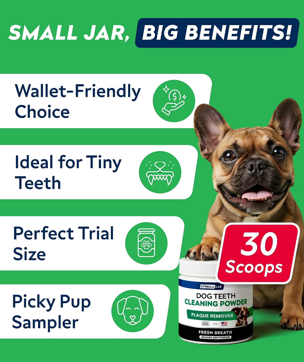 Advanced Dog Dental Powder Breath Freshener, Dog Teeth Cleaning