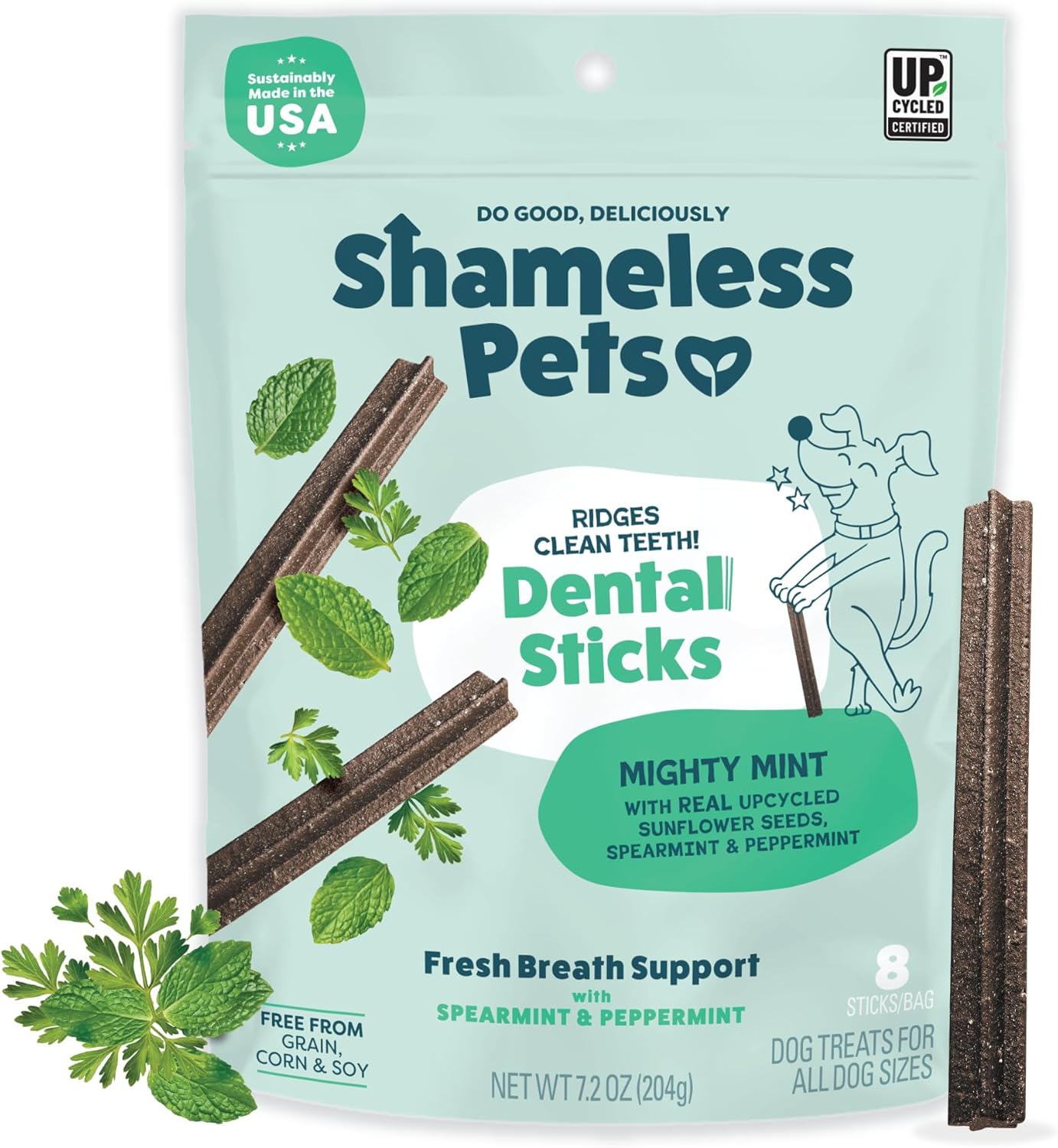 Dental Treats for Dogs, a Cluck a Day (32 Sticks) - Supports Digestion for Teeth Cleaning & Fresh Breath - Dog Bones Dental Chews Free from Grain, Corn & Soy