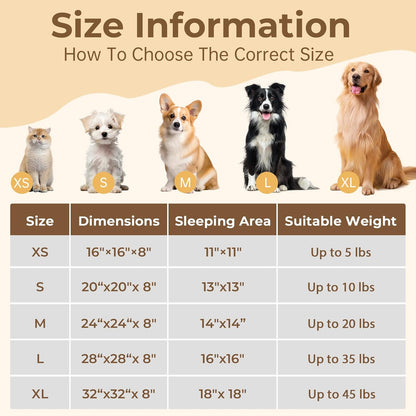 Calming Anti-Anxiety Donuts Dog and Cat Bed, round Fluffy Soft Washable Small Medium Pet Bed for Puppy and Kitten, Cuddler Warming Comfortable Cushion, Luxury Anti-Slip Waterproof Base 20In Gray