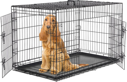 Sweetcrispy 36 Inch Dog Crate, Medium Dog Cage, Foldable Puppy Pet Kennel
