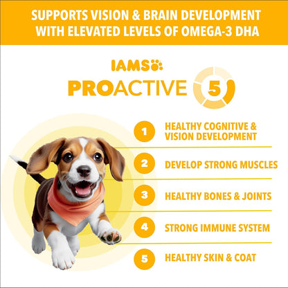 IAMS Proactive Health Healthy Puppy Dry Dog Food, Chicken & Rice