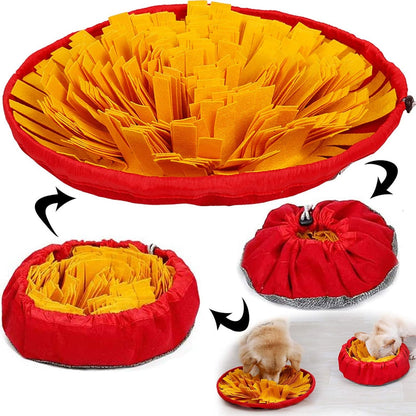 Snuffle Mat for Dogs, Interactive Feed Game for Boredom, Encourages Natural Foraging Skills for Cats Dogs Bowl Travel Use, Dog Treat Dispenser Indoor Outdoor Stress Relief 