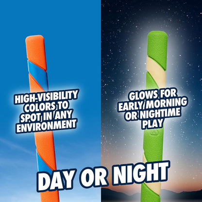 Interactive Dog Toy Ultra Fetch Stick Day & Night Bundle, 12 Inches, Outdoor, Pack of 2