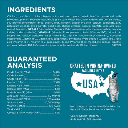 Purina ONE Natural Dry Cat Food, Tender Selects Blend with Real Chicken - 22 Lb. Bag