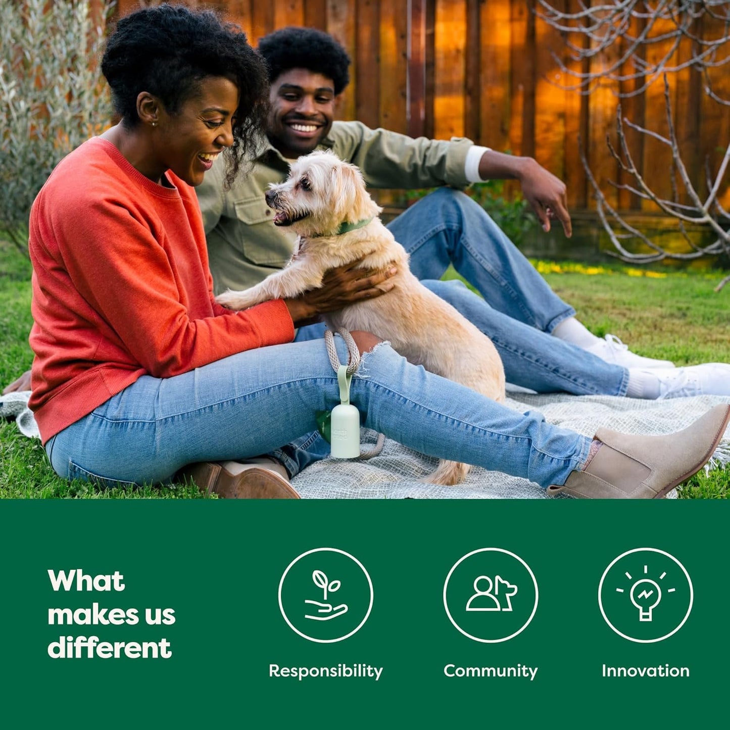 Dog Poop Bag Holder, Durable and Guaranteed Leakproof, Unscented, Dispenser with Starter Roll