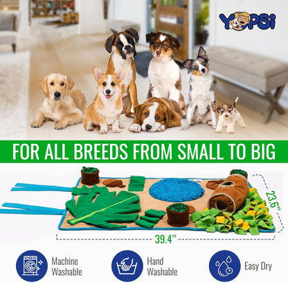 Snuffle Mat for Dogs Large Breed 39.4''X23.6''- Interactive Dog Toys for Boredom - Sniff Mat - Mental Stimulation - Enrichment Toys