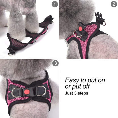 Dog Harness Step-In Breathable Puppy Cat Vest, X-Large, Blue