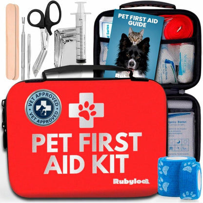 Dog First Aid Kit - Vet-Approved Emergency Kit for Dogs & Cats - Travel