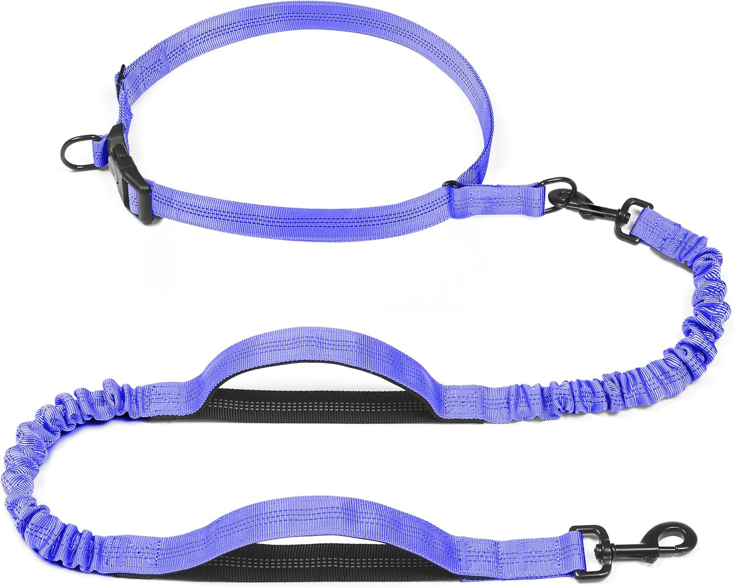 Retractable Hands Free Dog Leash - Dual Handle Bungee Waist Leash for Small, Medium and Large Dogs (Medium/Large, 25-150 Lbs, Orange)