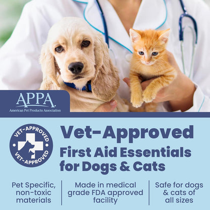 Dog First Aid Kit - Vet-Approved Emergency Kit for Dogs & Cats - Travel