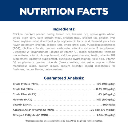 Adult 1-6, Adult 1-6 Premium Nutrition, Dry Dog Food, Chicken & Barley, 15 Lb Bag