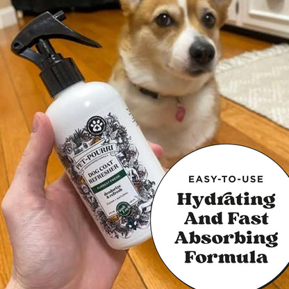 Furrest Fresh Dog Deodorizing Spray, 8 Fl Oz Grooming Perfume for Dog Coat, Pet Odor Neutralizer with Essential Oils, Vet Recommended, Paraben & Sulfate-Free Fir, Amber, & Cedarwood Scent
