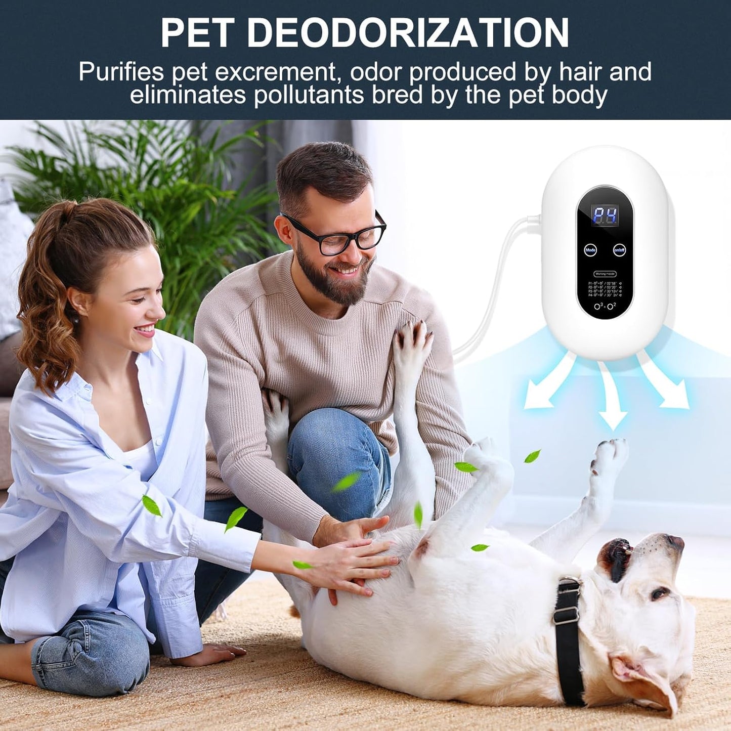 Ozone Odor Eliminator for Strong Odor 99% Cat Litter Deodorizer Dog Poof Odor Removal Air Ionizers Home Plug-In Air Purifier for Bedroom, Toilet, Kitchen, Pets, Shoe, Smoke, Formaldehyde Air Freshener
