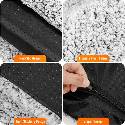 Self Warming Cat Bed, Heated Cat Bed, Plush Self-Heating Pet Mat for Crate, Floor, with Removable Washable Cover, Non-Slip, 15"X19"