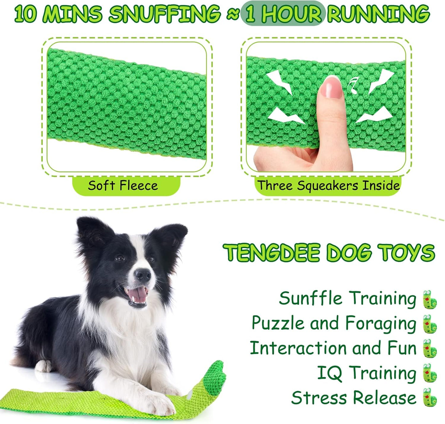 Interactive Dog Puzzle Toy | Squeak & Snuffle Training for Small, Medium & Large Dogs
