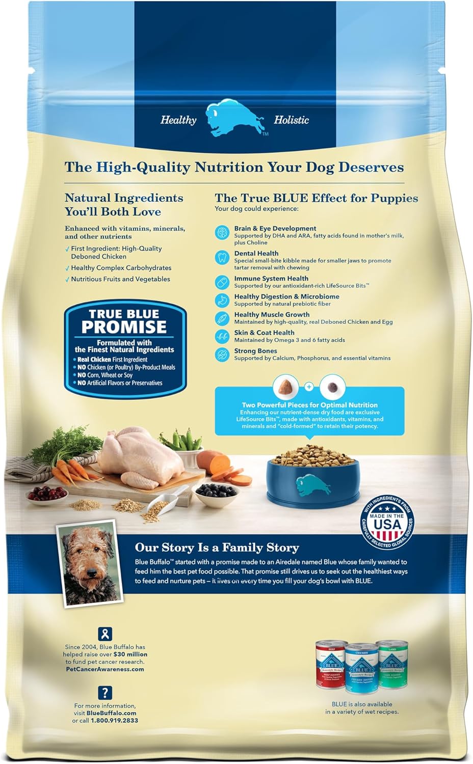Life Protection Formula Puppy Dry Dog Food with DHA and ARA, Made with Natural Ingredients, Chicken & Brown Rice Recipe, 15-Lb Bag