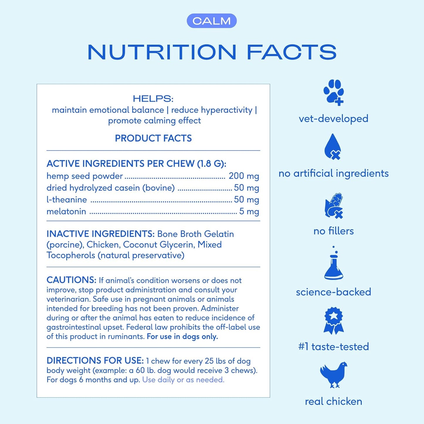 Calming Chews for Dogs - Melatonin for Dogs Anxiety Relief - Grain Free All Natural Hemp Calming Treats & L-Theanine Helps Manage Stress & Separation Anxiety - Puppy Sleep Aid - 30 Chews