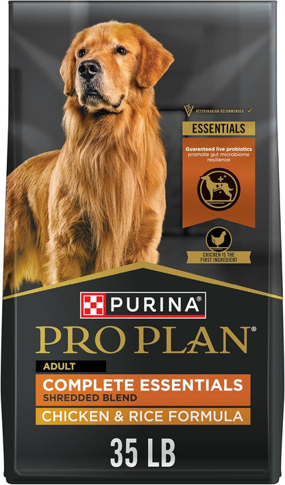 Purina Pro Plan Senior Dog Food with Probiotics for Dogs, Shredded Blend Chicken & Rice Formula - 34 Lb. Bag