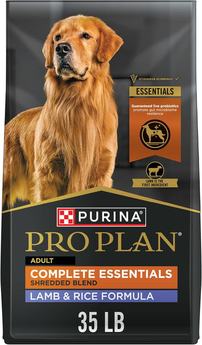 Purina Pro Plan Complete Essentials Shredded Blend Salmon and Rice Dog Food Dry Formula with Probiotics for Dogs - 33 Lb. Bag