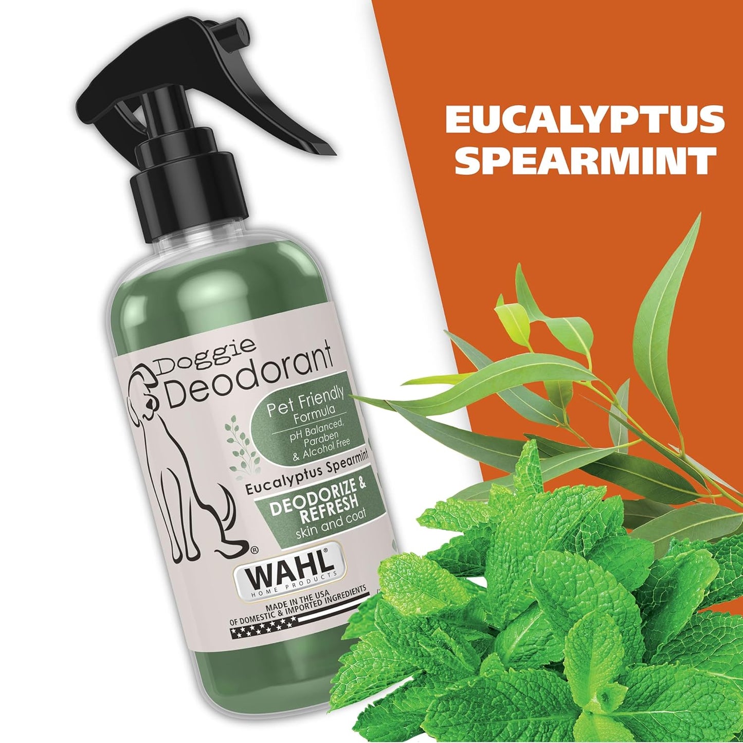 Wahl USA Deodorizing & Refreshing Pet Deodorant for Dogs - Eucalyptus & Spearmint Scent to Refresh the Skin and Coat 