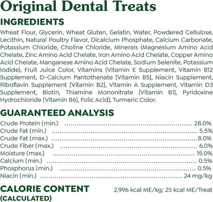 Original Teenie Dental Dog Treats, 12 Oz. Pack (43 Treats)