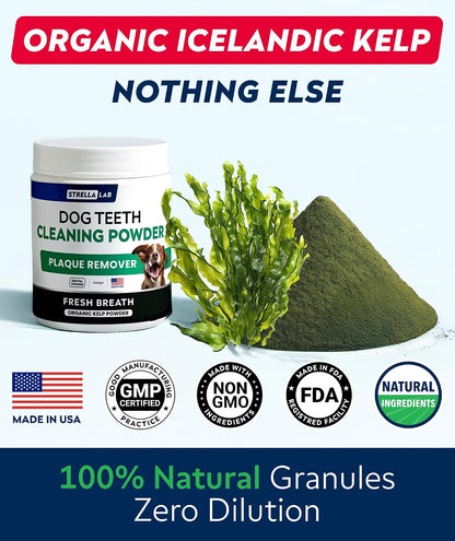 Advanced Dog Dental Powder Breath Freshener, Dog Teeth Cleaning