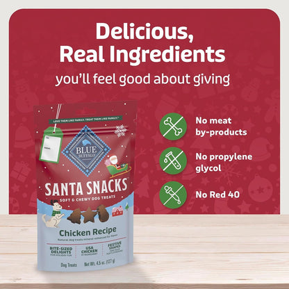Santa Snacks Soft-Moist Dog Bits for Training, Chicken, 4.5-Oz Bag