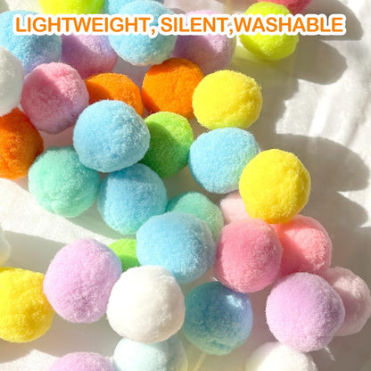 31Pcs Cat Ball Toy Launcher, Cat Balls Fetch Toy,30Pcs Plush Fuzzy Ball Launcher 