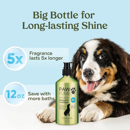 PAWFUME Dog Shampoo and Conditioner, Blue Ribbon, 1-Pack
