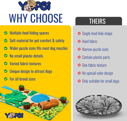 Snuffle Mat for Dogs Large Breed 39.4''X23.6''- Interactive Dog Toys for Boredom - Sniff Mat - Mental Stimulation - Enrichment Toys