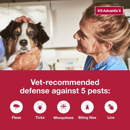 Large Dog Vet-Recommended Flea, Tick & Mosquito Treatment & Prevention | Dogs 21-55 Lbs. | 2-Mo Supply 