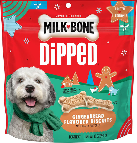 Dipped Gingerbread Artificially Flavored Dog Biscuits, 10 Oz Bag