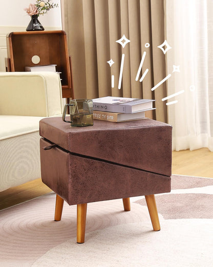 Dog Stairs for Small Dogs and Cats, Dog Ramp for Couch and Bed, Foldable 2-In-1 Wooden Pet Steps for Puppy, Split Ottoman Design