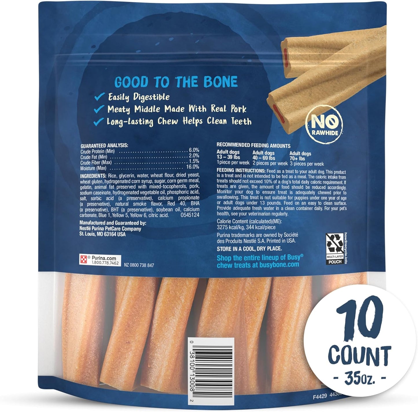 Purina Busy Bone Adult Dog Chew Bone Treats, Original 