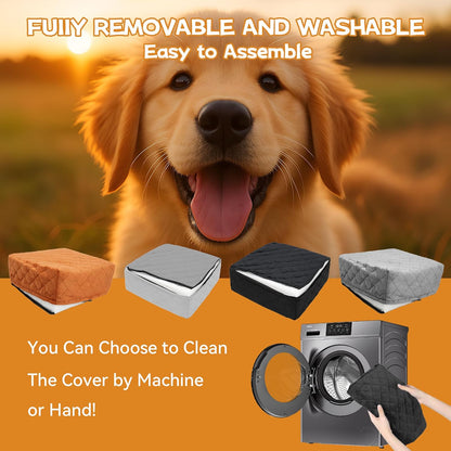 Dog Car Seat for Small/Medium Dogs up to 35Lbs,Elevated Cushion Fits in Front/Back Seat