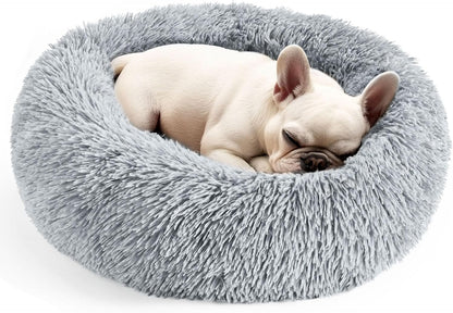 Calming Indoor Donut Bed for Dogs & Cats   