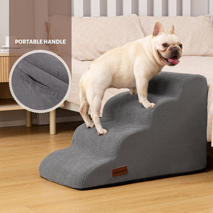 Dog Steps for Bed or Couch,3 & 4-Step Pet Stairs Ramp 