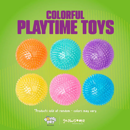 Medium Squeaker Ball Dog Toy, Medium 3.5", Colors Will Vary, All Breed Sizes