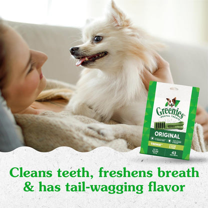 Original Teenie Dental Dog Treats, 12 Oz. Pack (43 Treats)