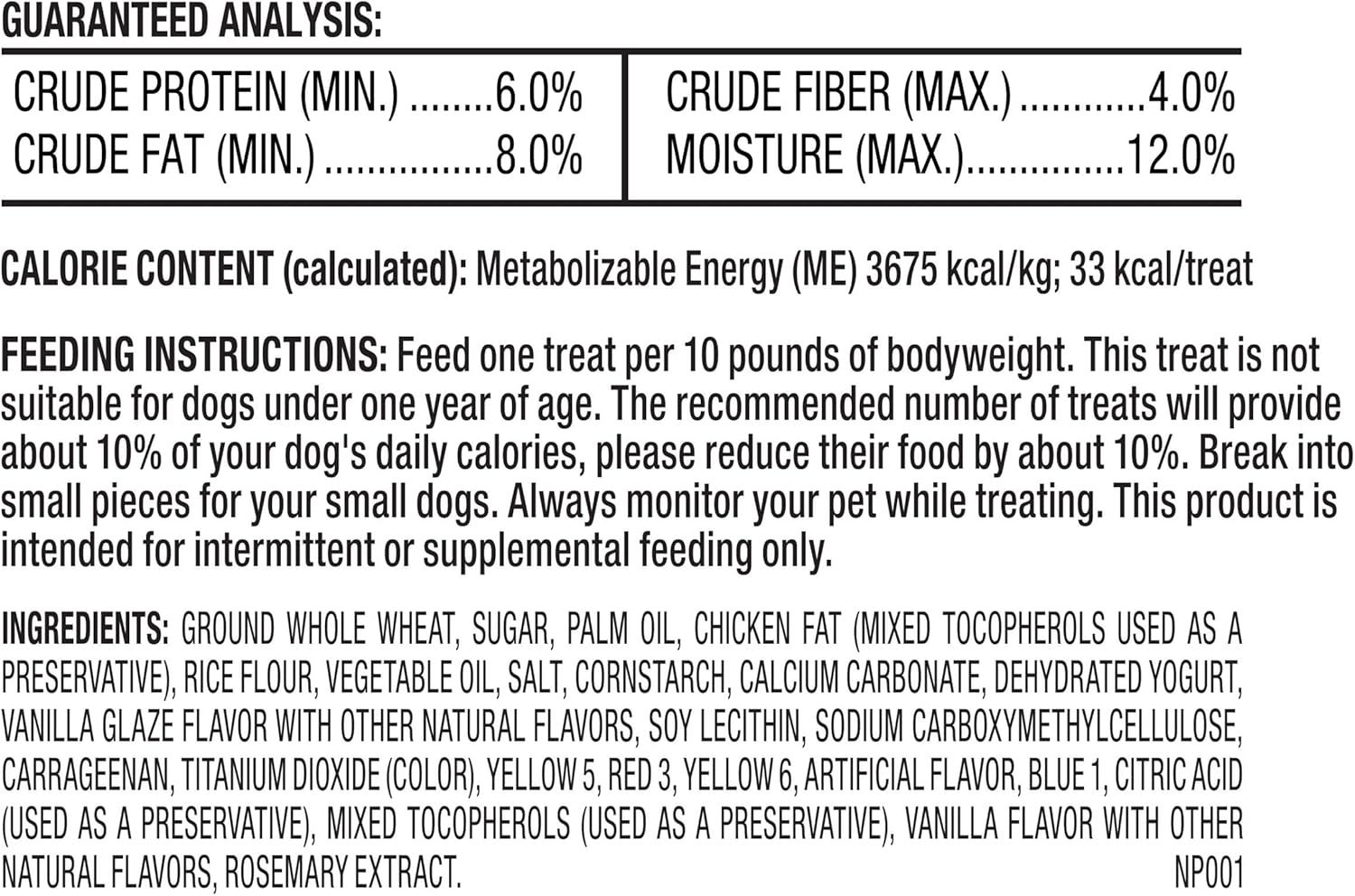 Dunkin' Vanilla Glaze Flavor Dog Biscuits with Other Natural Flavors, 8 Oz Bag