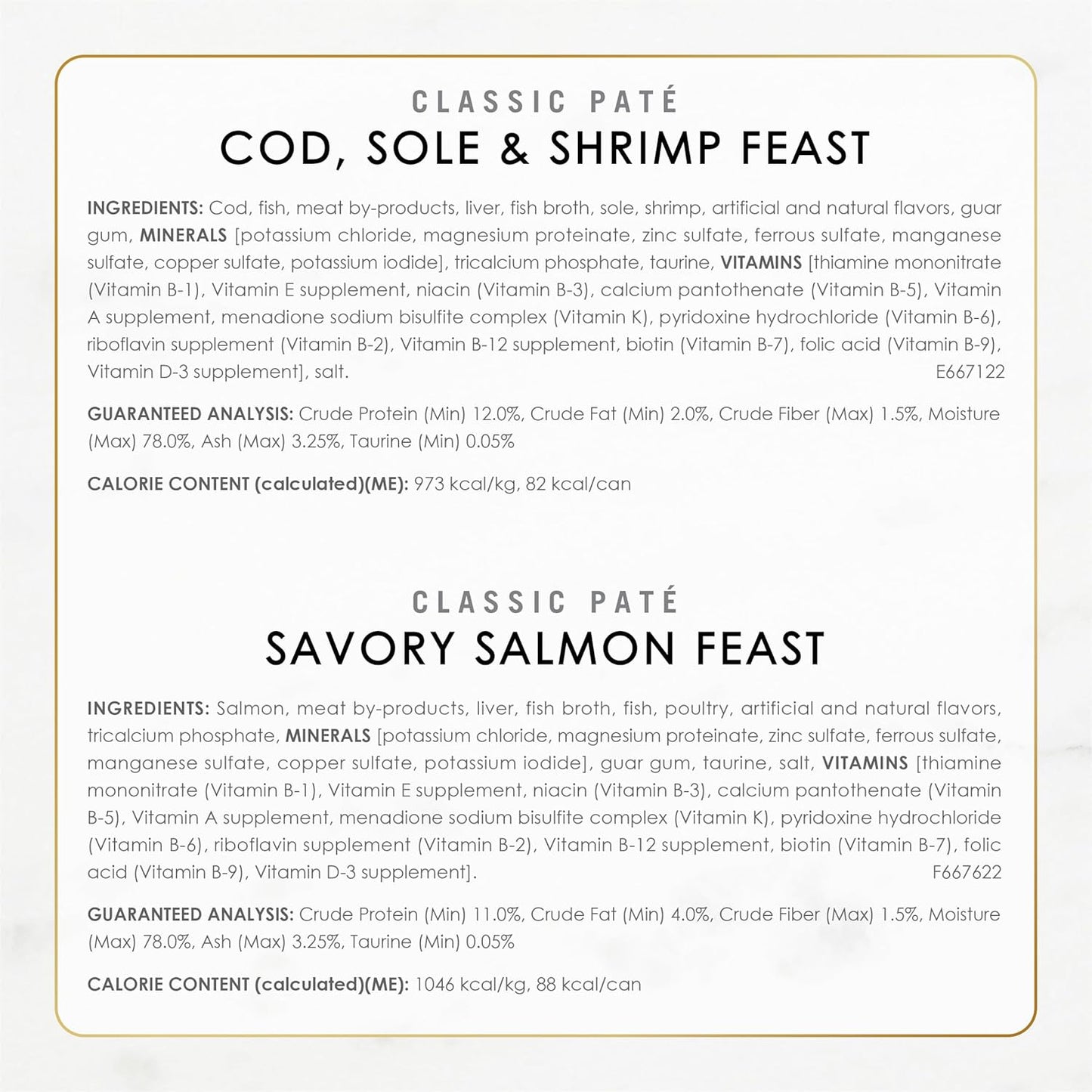 Purina  Seafood Classic Pate Collection Grain Free Wet Cat Food Variety Pack - (Pack of 30) 3 Oz. Cans