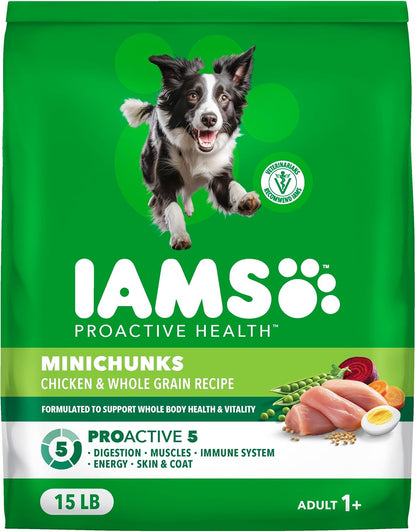IAMS Proactive Health Adult Minichunks Dry Dog Food Chicken & Whole Grain Recipe