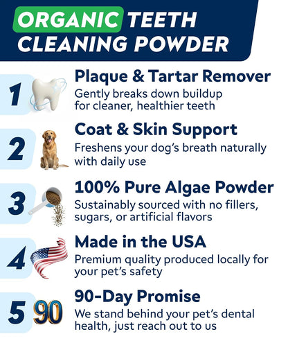 Advanced Dog Dental Powder Breath Freshener, Dog Teeth Cleaning