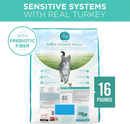 Purina ONE Sensitive Stomach, Sensitive Skin, Natural Dry Cat Food, +Plus Sensitive Skin and Stomach Formula 