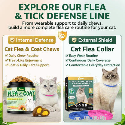 Flea and Tick Prevention for Cats, Cat Flea and Tick Treatment Chew