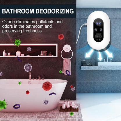 Ozone Odor Eliminator for Strong Odor 99% Cat Litter Deodorizer Dog Poof Odor Removal Air Ionizers Home Plug-In Air Purifier for Bedroom, Toilet, Kitchen, Pets, Shoe, Smoke, Formaldehyde Air Freshener